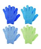 Sibba 8-Piece Peeling Gloves Set | Bathing Hand Shoes for Spa & Massage | Exfoliating Body Scrub Accessories - Men s Gland Nylon in Green Light Blue Sea Blue & Dark Blue - Buy Online on GoSupps.com