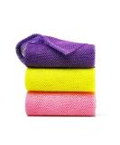 African Net Sponge Exfoliating Washcloth 3 Pack - CasaVida Body Scrubber Set for Shower and Bath in Pink, Yellow, Purple - Buy Online on GoSupps.com