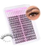 Buy Wispy Lash Clusters - 180 Pcs DIY Fluffy Eyelash Extensions for Natural Look - ALPHONSE A Manhua Eye - Buy Online on GoSupps.com