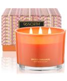 96NORTH Luxury Spiced Cinnamon 3 Wick Candle | 50 Hours Burn Time | 100% Natural Soy Wax | Aromatherapy Relaxation | Housewarming Gift - Buy Online on GoSupps.com