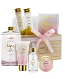 Luxury Bath Gift Set | Home Spa Gift Basket - Milky Coconut Scent Vitamin E & Shea Butter Shower Gel Bath Salt Body Scrub & More - International Shipping Available - Buy Online on GoSupps.com