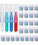 100 Pcs Interdental Brushes & Toothpicks - Oral Hygiene Tool in Red Blue White & Green | Best Dental Floss & Cleaning Aids for Healthy Teeth - Buy Online on GoSupps.com