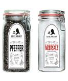 Organic Pepper & Salt Set | Noble Herb - Premium XXL Glass | Entire Peppercorns & Sea Salt for Steaks Salads & Roasts - Additive-Free Spices - Buy Online on GoSupps.com
