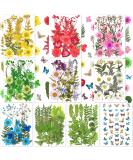 223 Pieces Real Dried Flowers, Leaves & Butterfly Stickers Set - Colorful Natural Daisies & Adhesive Decals for DIY Resin Jewelry & Nail Crafts - Buy Online on GoSupps.com