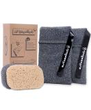 myhomebody Sponge Saver | Soap Bags for Body Peeling & Shower Sponges | Double Pack with 2 Black Rectangle Sponges - International Shipping - Buy Online on GoSupps.com