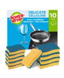 Scotch-Brite Delicate Non-Scratching Cleaning Sponge - 10 Pack | High-Suction Scratch-Free Cellulose Sponges for Everyday Cleaning | International Shipping Available - Buy Online on GoSupps.com