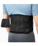 BraceUP Back Brace with Lumbar Pad for Men and Women - Relief for Sciatica & Lower Back Pain - Waist Support Belt for Heavy Lifting - S/M Size (70-90 cm) - Buy Online on GoSupps.com