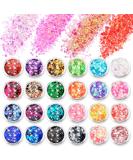 Simarro 24 Colors Glitter Sequin Hex Set for Halloween Makeup & Crafts - Mix-Color 2 - Buy Online on GoSupps.com
