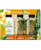 Hempz Original Floral & Banana Trio Set - Shampoo, Conditioner, Body Lotion - 2.25 fl oz - Hemp Seed Oil - Hair & Skin Care Bundle - Buy Online on GoSupps.com