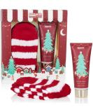 Brubaker cosmetics Christmas gift set winter berries fragrance - extra soft plush socks with 110 ml foot lotion - foot care Christmas set for women and men - Buy Online on GoSupps.com