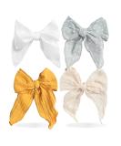 California Tot Big Girl's Mixed Bow Clips - Golden Straw Set of 4 | Cute and Stylish Hair Accessories - Buy Online on GoSupps.com