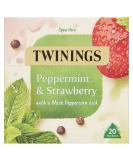Twinings Peppermint and Strawberry Herbal Tea Bags 20 Tea bags PEPPERMINT/STRAWBERRY Single - Buy Online on GoSupps.com