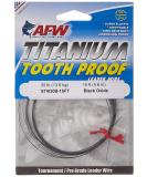 AFW Titanium Tooth Proof Leader Wire Black 15ft - 40lb Test | Single Strand for Fishing - Buy Online on GoSupps.com