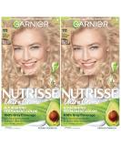 Garnier Hair Color Nutrisse Nourishing Creme 111 Extra-Light Ash Blonde (White Chocolate) Permanent Hair Dye 2 Count (Packaging May Vary) 111 Extra-Light Blonde (White Chocolate) - Buy Online on GoSupps.com