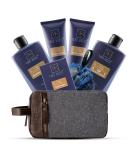 Luxury All Natural Bath and Body Spa Gift Basket for Men - Ocean Breeze Skin Care Kit in Toiletry Bag | Revitalizing Exfoliating Cleansing Moisturizing Essentials - Buy Online on GoSupps.com