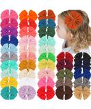 40 Colors Solid Fabric Hair Bows Clips for Baby Girls, Toddlers & Teens | Alligator Hair Accessories - Buy Online on GoSupps.com