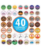 Coffee Pods Variety Pack Sampler, Assorted Single Serve Coffee for Keurig K Cups Coffee Makers, 40 Unique Cups - Great Coffee Gift Coffee Variety - Buy Online on GoSupps.com