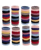 80 Pieces Elastic Cotton Hair Ties for Thick, Heavy, and Curly Hair - Lightweight and Highly Elastic Ponytail Holders (4 Styles, 10 Colors) - Buy Online on GoSupps.com