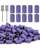 Nail Sanding Bands 100Pcs Purple 150# Grit for Nail Drill - Mandrel Bits Included - Ideal for Acrylic Nails & Gel Manicures - Buy Online on GoSupps.com