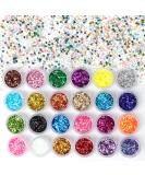 Festival Glitter Face Glitter 24 Color Biodegradable Glitter Holographic Nail Sequins for Face Hair Body Nail Eye Cosmetic Glitter for Wax Melts Pride Makeup Art Nail Crafting Party Colour 3 - Buy Online on GoSupps.com