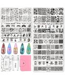 Budoci Nail Stamping Set 15 ST Nail Stamping Plate Kit Nail Stamping Schablonen Plates + Stamps + Suchaber + Stamp bags for nail stamp French Nail ATR Manicure 15 PCs Nail stamp plates set - Buy Online on GoSupps.com