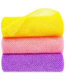 African Exfoliating Net Sponge Set - 3 Pcs | Bath Sponge Scrubbing Rag for Shower | Long Body Scrubber for Deep Cleaning - Buy Online on GoSupps.com