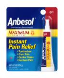 Anbesol Maximum Strength Oral Anesthetic Gel 0.33oz (Pack of 3) - Fast-Acting Pain Relief - Buy Online on GoSupps.com