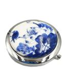 Blue and White Porcelain Compact Mirror | Magnifying Makeup Travel Mirror | Unique Gift for Women - Buy Online on GoSupps.com