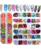 48 Color Nail Seedlettes Glitter - 3D Butterfly & Star Leaf Nail Sequins for Festival DIY Art & Decoration - Buy Online on GoSupps.com