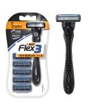 BIC Flex 3 Hybrid Men's 3-Blade Disposable Razor - Smooth & Comfortable Shave, 1 Handle & 5 Cartridges - Buy Online on GoSupps.com