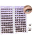 ALICE Brown Lash Clusters | Natural Wispy Dark Brown Eyelashes | 8-16mm C Curl Handmade Faux Mink 132 Pcs - Buy Online on GoSupps.com