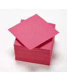 Le Nappage - paper napkiert Tex Touch - Color Pink - FSC -certified napkins - recyclable and biodegradable - pack with 50 pink napkins size 24 x 24 cm foxie 25cm x 24cm - Buy Online on GoSupps.com