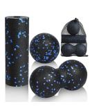 Lophe Fascia Ball Set - 3 Piece Massage Ball & Roller for Muscle Pain Relief | Blue Fascia Roller & Peanut Massage Ball for Back Tension Relief - Buy Online on GoSupps.com