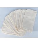 Organic 2 Ply Flannel Baby Wipes 8x8 Inches Set of 10 | Washable & Reusable | Matching Organic Cotton Thread - Buy Online on GoSupps.com