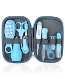 10-Piece Baby Grooming Kit | Newborn Healthcare Essentials Set for Nursery | Blue | Hair Brush, Nail Clipper, Thermometer | Infant Boys Girls - Buy Online on GoSupps.com
