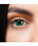 Buy Green Colored Contact Lenses | Crazy Anime Annual Hydrogel Lenses for Cosplay Manga Carnival & Halloween | 2 Lenses + Cases | Devil Green - Buy Online on GoSupps.com