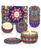 Aromatherapy Gift Set - 6-Pack Fragrance Candles with Rose Lavender Vanilla & More | Natural Soy Wax | Relaxing Stress Relief & Travel Gifts for Women - Buy Online on GoSupps.com