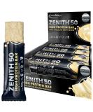 Ironmaxx Zenith 50 XL High Protein Bar - White Chocolate Crisp | 50% Protein Low Carb & Sugar | 12 x 100g - Amino Acid Packed - Buy Online on GoSupps.com