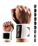 Buy Athletics Aesthetics Wrist Bandages - 45cm Fitness Wrist Wraps for Strength Training Bodybuilding & CrossFit - White Wrist Support - Buy Online on GoSupps.com
