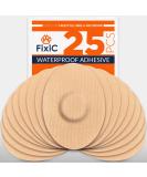 FixiC Freestyle Adhesive Patches 25 PCS - Waterproof Pre-Cut Covers for Libre 1 & 2, Enlite, Guardian - Tan Color - Best Sensor Fixation Solution - Buy Online on GoSupps.com