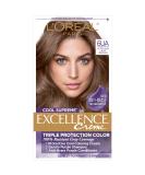 L'Oreal Paris Excellence Cool Supreme Ash Hair Color 100% Gray Coverage Dye with Anti-Brass Shampoo & Conditioner - 6.11 Ultra Light Brown - 1 Count - Buy Online on GoSupps.com