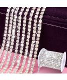 BLINGINBOX Rhinestones Chain 10 Yards SS16/4mm Crystal Glass Sew On Trim - Silver Bottom | 4mm Crystal Cup Chain for Crafts | Sparkling Rhinestone Embellishments - Buy Online on GoSupps.com