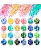 Simarro 24 Colors Glitter Sequin Hex Face and Body Glitter Set - Halloween Makeup, Nails, Hair, DIY Crafts - Mix-Color 1 - Buy Online on GoSupps.com