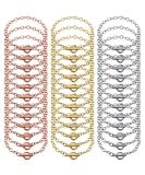 24 Piece Bracelet Chains with Toggle Clasp - DIY Jewelry Making Supplies in Gold, Silver, and Rose Gold - Buy Online on GoSupps.com