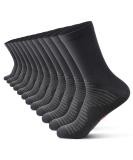 PAPLUS Compression Athletic Crew Socks (6 Pack) Black - Unisex Large-X-Large Size - Buy Online on GoSupps.com