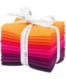 Robert Kaufman Kona Cotton Solids Birds of Paradise Fat Quarter Bundle 12 Precut Cotton Fabric Quilting FQs Assortment FQ-1372-12 - Buy Online on GoSupps.com