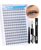 Natural Cluster Lashes Kit 168 Pcs Wispy Lash Extensions CC Curl 9-11MM Mixed Lengths Eyelash Extension Individual Kit with Lashes Bond and Seal and Tweezers DIY at Home by Mavphnee Natural - Kit - Buy Online on GoSupps.com