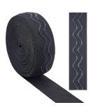 GORGECRAFT Non-Slip Elastic Ribbon Wave Silicone Gripper Band Tape - 1 Inch x 5 Yards, Black - Ideal for DIY Crafts & Garment Sewing - Buy Online on GoSupps.com