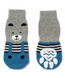 Buy PET Heroic Indoor Anti-Slip Socks for Dogs & Cats - 6 Sizes (S to 3XL) | Paw Protection & Traction with Silicone Gel - Blue Bear L - Buy Online on GoSupps.com