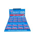 100 Crown Super Stainless Razor Blades - Premium Quality for a Smooth Shave | Global Shipping Available - Buy Online on GoSupps.com